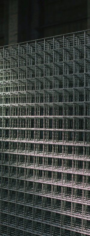 Dramatically backlit galvanized welded wire mesh panels